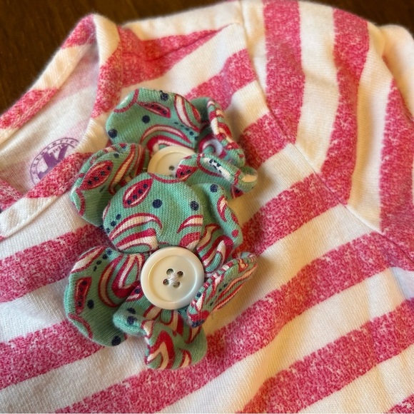 J. Khaki Girls 3T Dress | Patchwork Floral & Dot Print Boutique Style - Picture 3 of 6